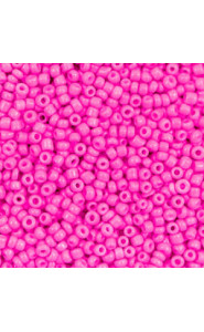 Glasperlen rocailles 11/0 (2mm) Neon hot pink